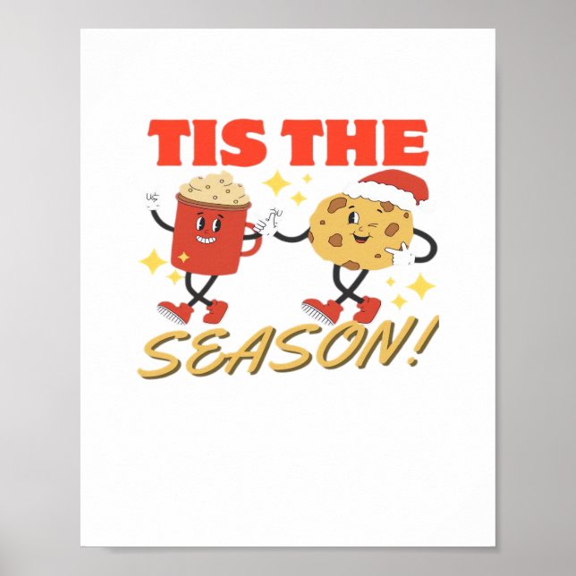 Poster Tis The Season Christmas Retro Characters (Devant)