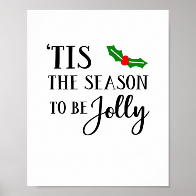 Poster Tis The Season To Be Christmas Mistletoe (Devant)