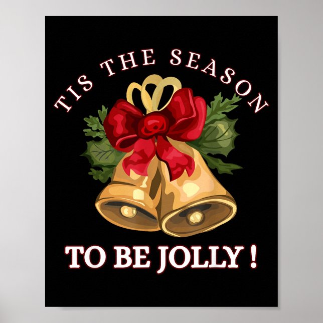 Poster Tis The Season To Be Jolly Festive Christmas Holid (Devant)