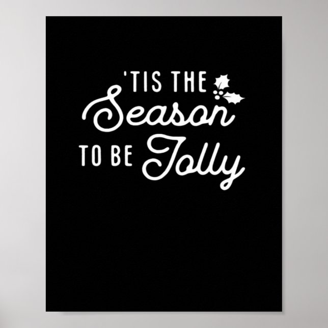 Poster Tis The Season To Jolly Retro Style (Devant)