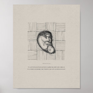 Poster Tissé dans le sein de ma mère - Psaume 139