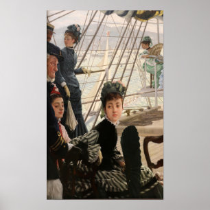 Poster Tissot - La danse à bord 1874