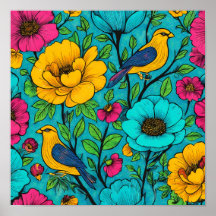 Tissu à motif d'art pop néon hyper-saturé