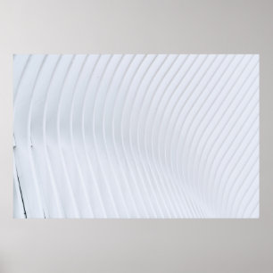 Poster Tissu rayé blanc et gris