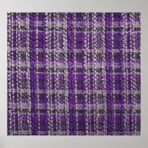 Poster Tissu tartan violet : arrière - plan texturé.