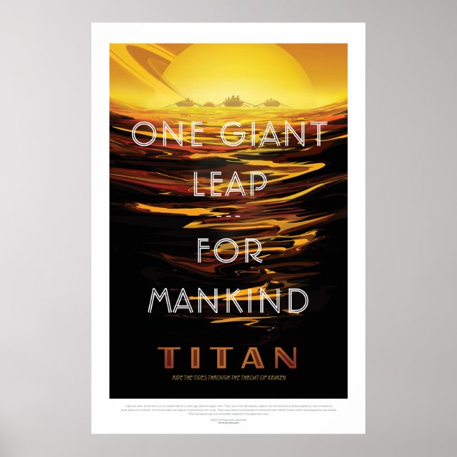 Poster Titan Moon - Tourisme spatial (Devant)