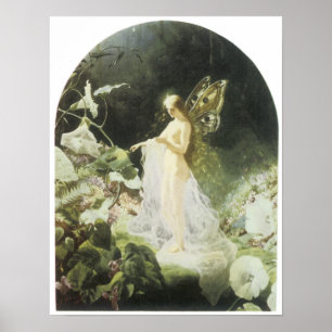 Poster Titania, 1866 peintures féeriques vintages