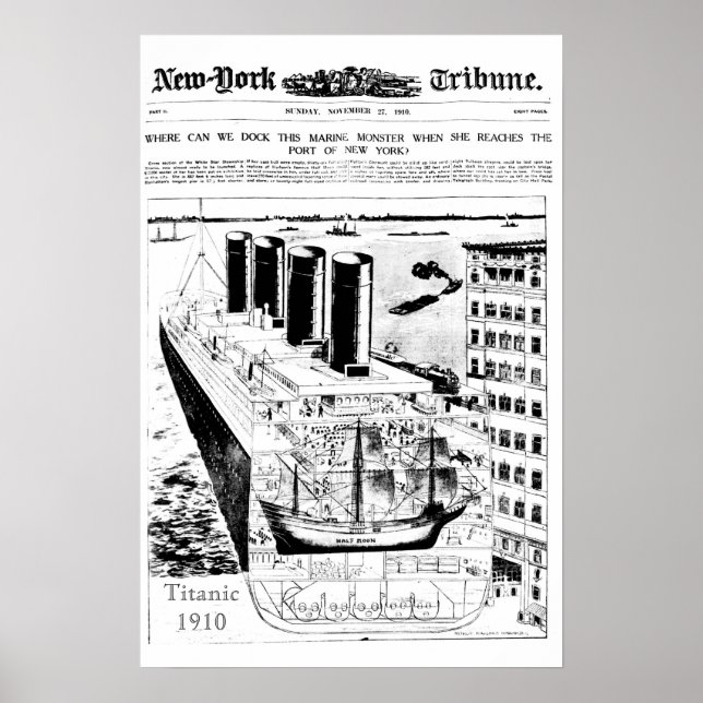 Poster Titanic Vintage 1910 (Devant)
