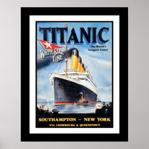 Poster Titanic White Star Line - Le plus grand paquebot d