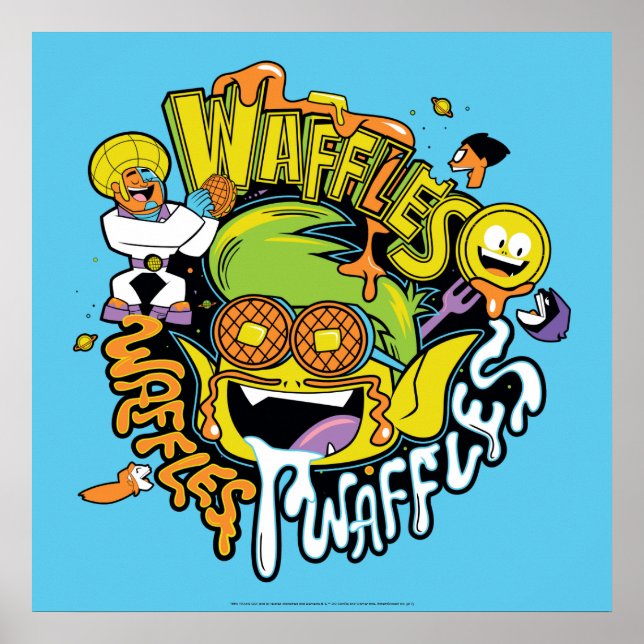 Poster Titans Ados, allez ! | Beast Boy Waffles (Devant)