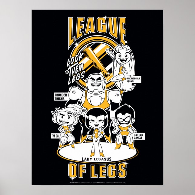 Poster Titans Ados, allez ! | Ligue des jambes (Devant)