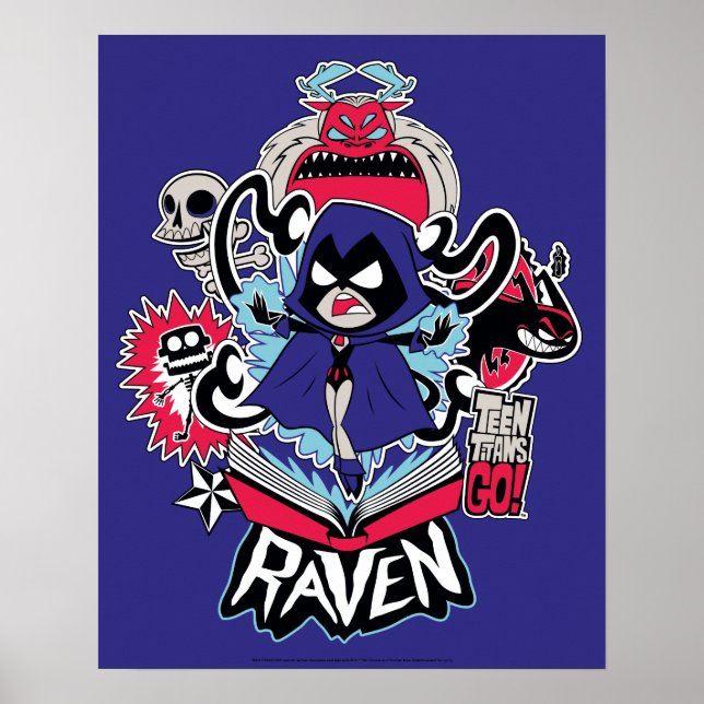 Poster Titans Ados, allez ! | Raven puissance démoniaque  (Devant)
