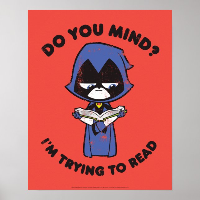 Poster Titans Ados, partez ! | Raven "J'essaie de lire" (Devant)