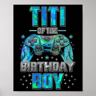 Poster Titi Du Jeu Vidéo Anniversaire Correspondant Garço