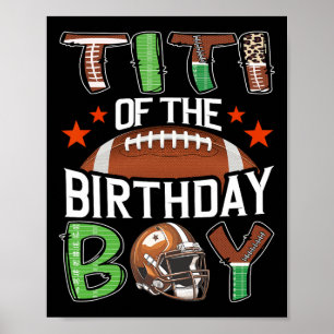 Poster Titi du jour de l'anniversaire du garçon Jour de f