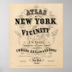 Poster Title Page Atlas of New York, vicinity