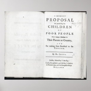 Poster Titre à 'Une modeste proposition'