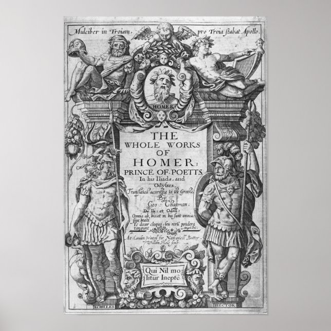 Poster Titre de 'L'ensemble des oeuvres de Homère' (Devant)