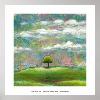 Poster Titre : Delicious World - beau paysage art