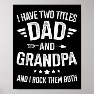 Poster Titres Papa Grand-père pour la fête des pères anni