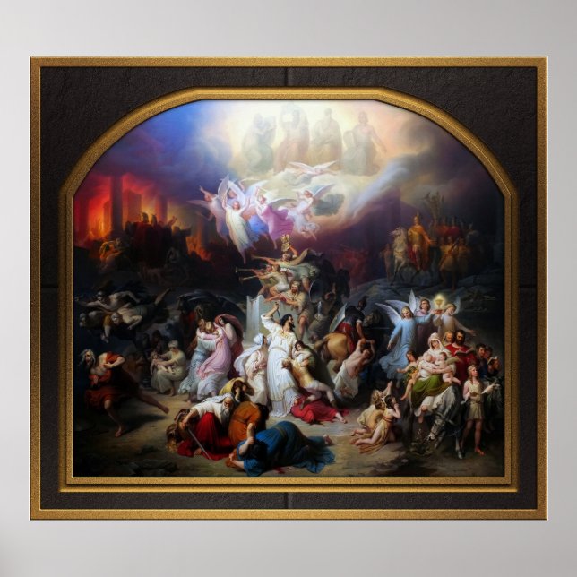 Poster Titus détruisant Jérusalem par Wilhelm von Kaulbac (Devant)