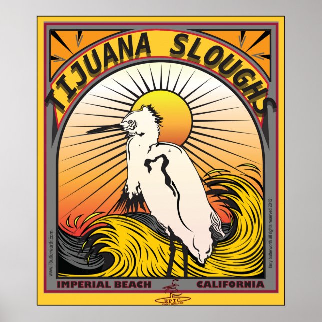 POSTER TIYUANA RALENTIT LA PLAGE IMPÉRIALE CALIFORNIE SUR (Devant)