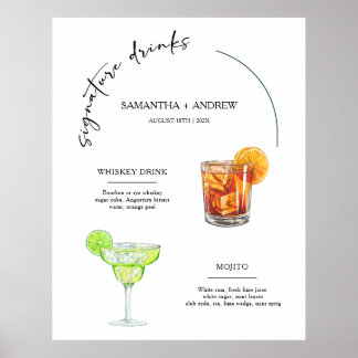 Poster Tltgant Signature Boire Menu Mariage