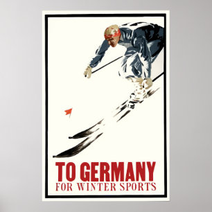 Poster To Germany Winter Sports Ski jumping Skiing