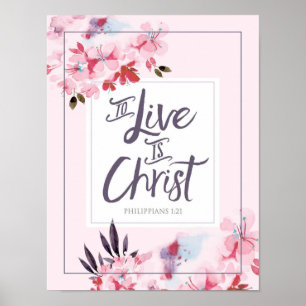 Poster To live is Christ Art Print