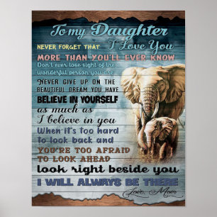 Poster To My Daughter, poison For Kid, lettre To Daughter