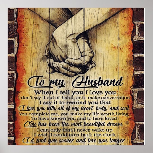 Poster To My Husband Letter, poison de Lovely Quotes (Devant)