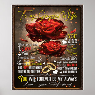 Poster To My Wife Gift, Couple Love Gift, Wedding Gift