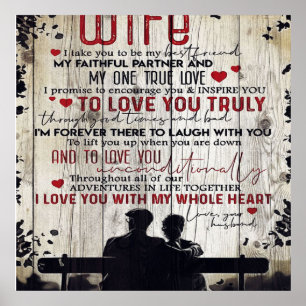 Poster To My Wife Gift Lovely Letter To Girlfriend