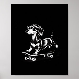 Poster To Off Cause Kerfuffle Dachshund Skater