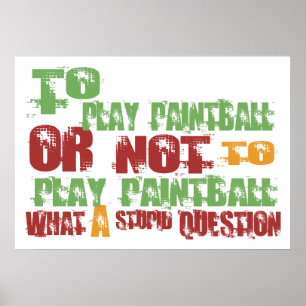Poster To Play Paintball