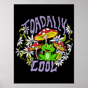 Poster Toadadal Cool Colorful floral et la typographie de
