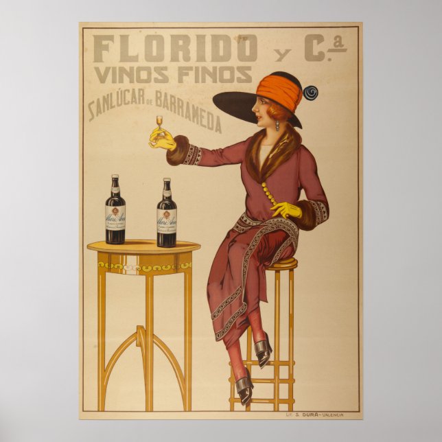 Poster Toast vintage Ephemera Lady (Devant)