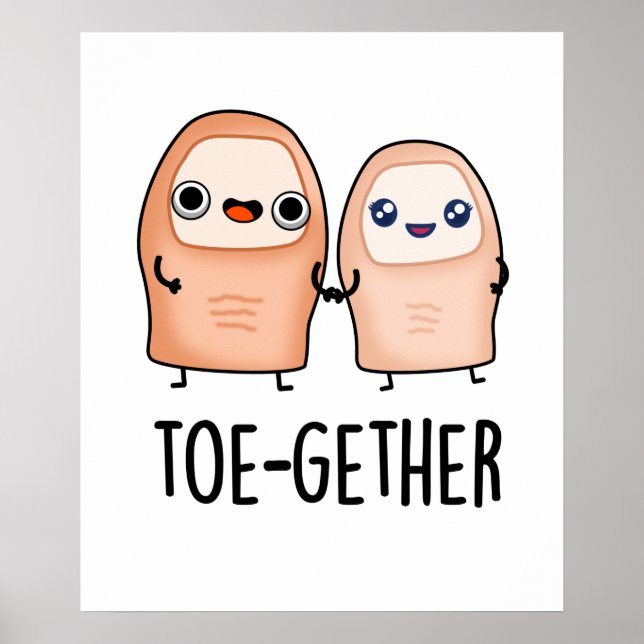 Poster Toe-gether Cute Big Toe Pun (Devant)