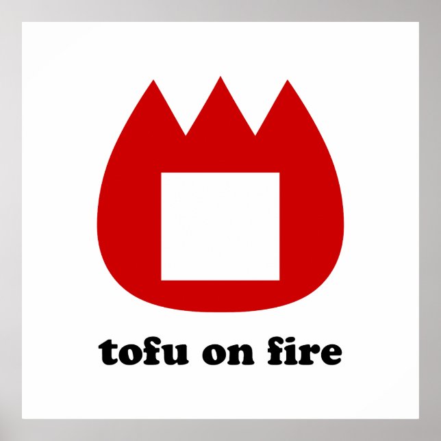 Poster 📛 tofu en feu (Devant)