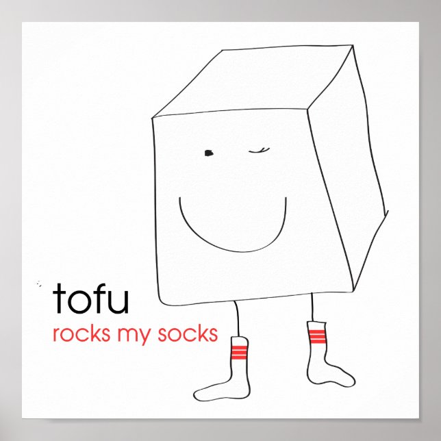 Poster Tofu Rocks Mes Chaussettes (Devant)