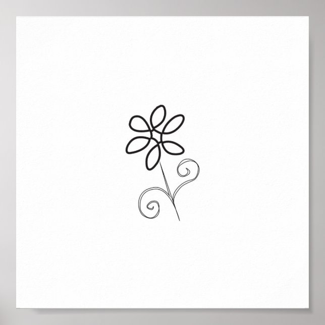 Poster Toile à fleurs de simplicité (Devant)