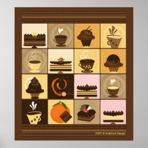 Poster Toile au café et au chocolat Imprimer