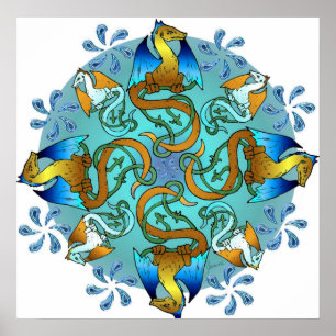 Poster Toile Bornholm Blues Imprimer - Dans le sens des a