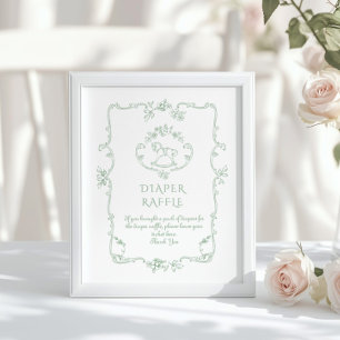 Poster Toile Chinoiserie Vintage tombole