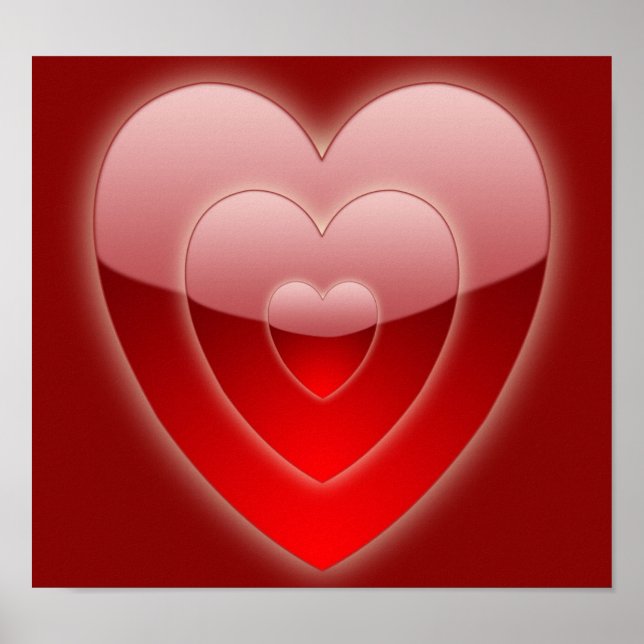 Poster Toile Coeurs Concentrés Imprimer (Devant)