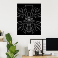 Toile d'araignée noire et blanche Art d'Halloween