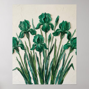 Poster Toile d'art abstrait vert émeraude