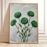 Toile d'art de Zinnia Vert Emeraude
