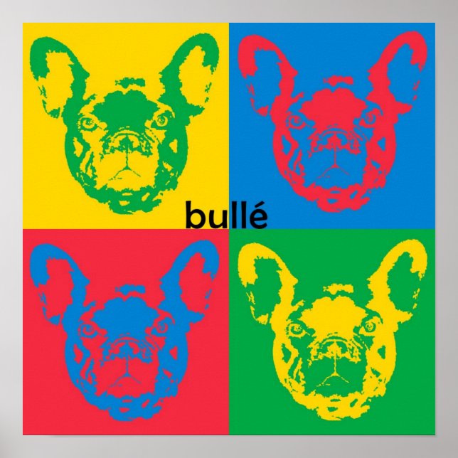 Poster Toile de Bulldog (Devant)