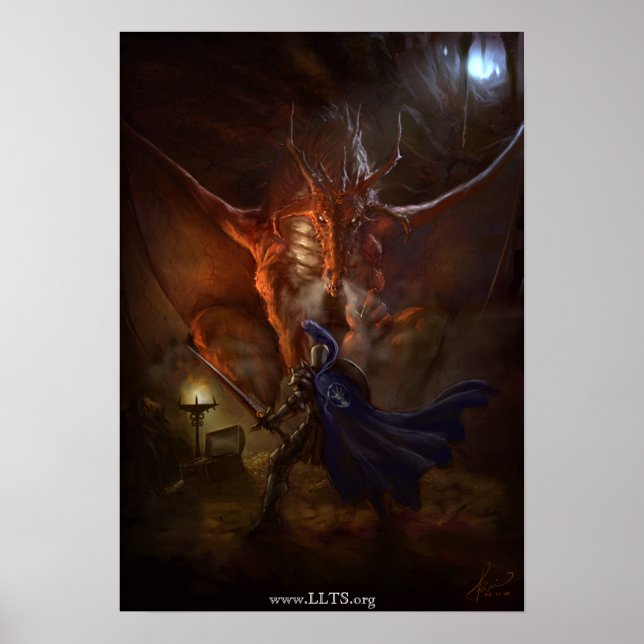 Poster Toile de Chevalier Dragon Synd (Devant)